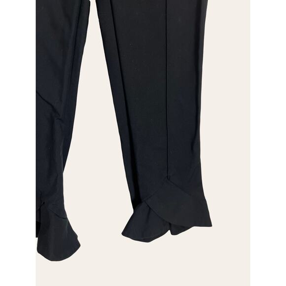 C/MEO Collective Black Orbit Cropped Tulip Hem High Waist Pants Size Small - Picture 6 of 11